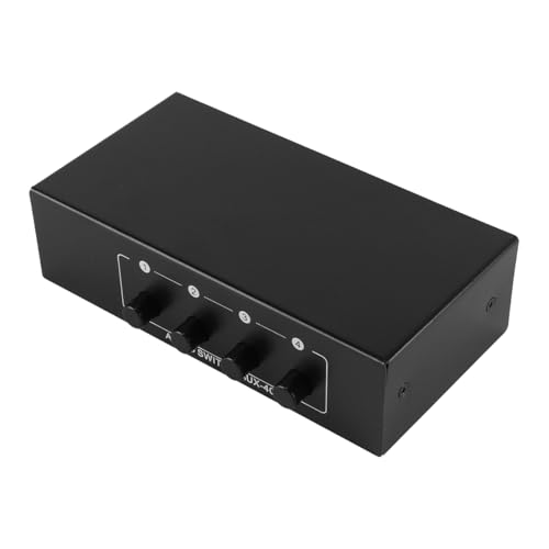 Nicear AUX-Audio-Umschalter 4 in 1 Out, Stereo-Audio-Wahlschalter 4x1 Passiv 3,5 mm Aux L/R RC-A Audio-Umschaltbox Analoger Audio-Wahlschalter Nicear AUX-Audio-Umschalter 4 in 1 Out, Stereo-Audio-Wahlschalter 4x1 Passiv 3,5 mm Aux L/R RC-A Audio-Umschaltbox Analoger Audio-Wahlschalter von Nicear