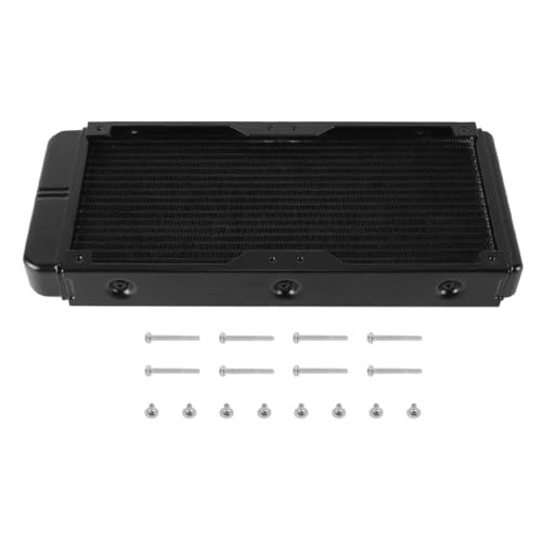 Nicear Wasserkühlungs-Radiator, 18-Rohr-Gewinde-Aluminium-Wasserkühlungs-Radiator-Kit für PC-Computer-CPU-Kühlsystem von Nicear