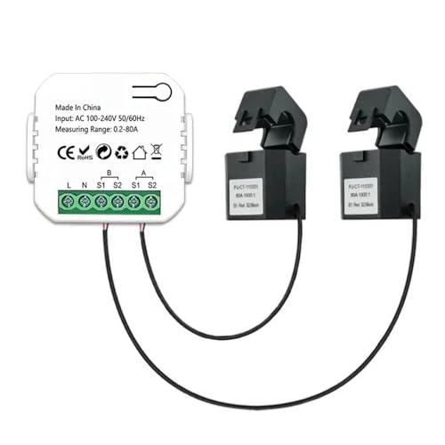 Nicear WiFi Solar Smart Meter Dual Channel 2CT Leistungsüberwachung Spannungs-, Strom- und Verbrauchsverfolgung Einfache Installation von Nicear