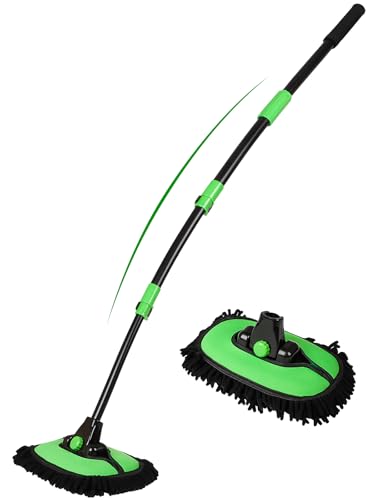 15°Bogen Autowaschbürste mit Teleskopstiel Langem Griff Hochdichter Chenille-Bürstenkopf mit Weichen Borsten Geeignet Reinigen Details Dächern Rädern SUV RV Wohnmobilen LKW-Fenstern Car von Nicecastle