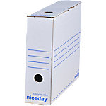 Niceday Archivschachteln A4 Weiß 8 x 33,5 x 24,5 cm Karton 10 Stück von Niceday