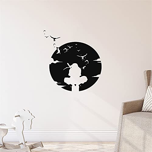 Anbu Itachi Unter Dem Mond Wand Aufkleber Hause Schlafzimmer Kinder Zimmer Anime Kunst Dekoration Vinyl Abnehmbare57x60cm von NiceeemanN