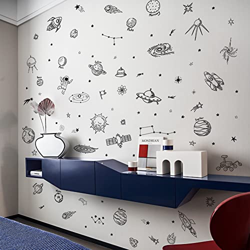 Cartoon Universum Thema Muster Wandaufkleber Schlafzimmer Kinder Baby Zimmer Dekoration Wandbild Kombination Tapete Kinderzimmer Aufkleber von NiceeemanN