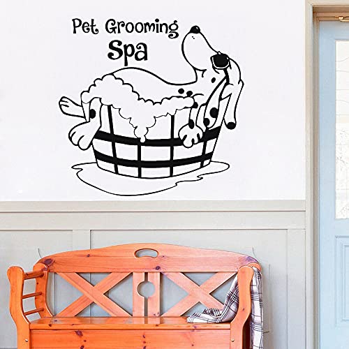 Pet Grooming Spa Wand Aufkleber Für Dog Grooming Salon Vinyl Abnehmbare Wand Aufkleber Pet Shop Home Decor Interior Wall Murals29x28cm von NiceeemanN