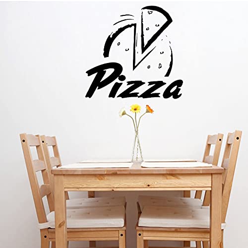 Pizzeria Wandaufkleber Küche Restaurant Hotel Pizza Shop Fenster Glas Dekoration Wohnkultur Schrankfliese Geschnitzte Aufkleber 59cmx62cm von NiceeemanN