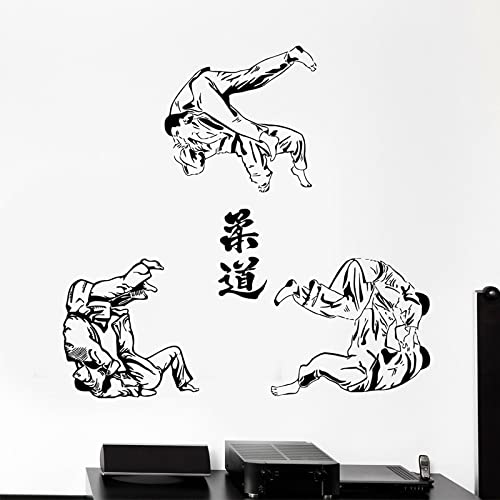 Sport Judo Jiu-Jitsu Kampfsport Kampf Wandaufkleber Vinyl Wohnkultur für Jungen Zimmer Schlafzimmer Teens Schlafsaal Aufkleber Tapete 59x57cm von NiceeemanN