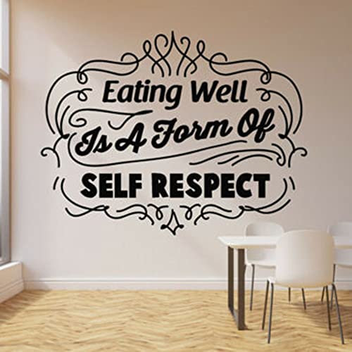 Vinyl-Wandtattoo „Gesunde Ernährung“ mit Worten für Küche, Zuhause, Essen, Restaurant, Kühlschrank, Selbstklebende   Wandtattoos, 42 x 54 cm von NiceeemanN