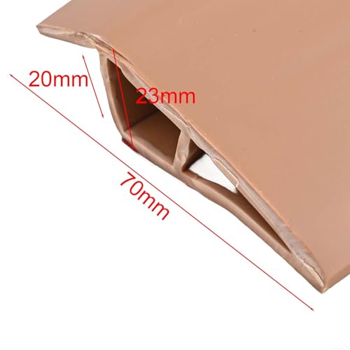 1 m PVC-Kantenstreifen für Bodenübergänge, passend für Teppich und Holz, sichere Kantenlösung, einfach zu schneiden und anzubringen (hellbraun) von Niceminiwall