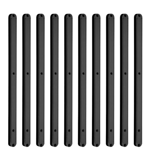 10 Pack Schubladenschienen aus Kunststoff, 298 mm, Ersatzschienen für Schubladen und ausziehbare Schränke, leichtgängiges leises Gleiten für Heimwerker(Schwarz) von Niceminiwall