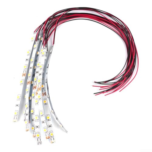 10 Stück Flexible LED Streifen Lichtleiste für SMD Anwendungen, ideal für Modelleisenbahnen und Miniaturräume (warmes Licht) von Niceminiwall
