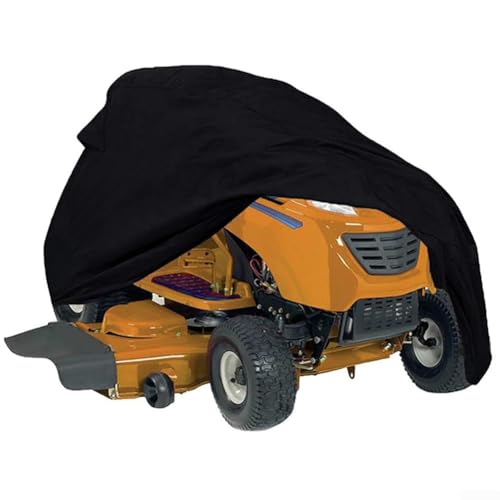 210D Oxford Rasenmäher-Abdeckung, strapazierfähig, wasserdicht, mit Kordelzug für Toro/Craftsman/Honda, mehrere Größen, Allwetterschutz, schwarz (177 x 110 x 110 cm) von Niceminiwall