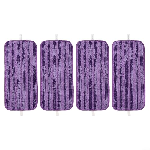 46 Stück Mikrofaser-Wischmopp-Pads, wiederverwendbare Nachfüllungen für Swiffer Wet Jet Mop für Hartholz- und Fliesenböden (4 Stück) von Niceminiwall