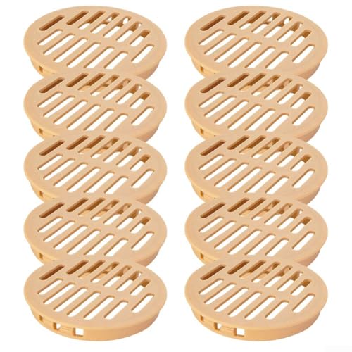 80 mm atmungsaktives Lüftungsnetz, PP-Kunststoff, Luftstromabdeckung für Kleiderschränke, Schuhschränke und TV-Einheiten, verhindert Feuchtigkeitsbildung, 10 Stück (orange) von Niceminiwall