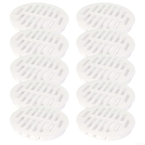 80 mm atmungsaktives Lüftungsnetz, PP-Kunststoff, Luftstromabdeckung für Kleiderschränke, Schuhschränke und TV-Einheiten, verhindert Feuchtigkeitsbildung, 10 Stück (weiß) von Niceminiwall