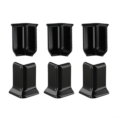 Baseboard Corner Blocks Compatible with 5 4cm Height, 6 Pack for Clever Corner Decoration Solutions (S Black) von Niceminiwall