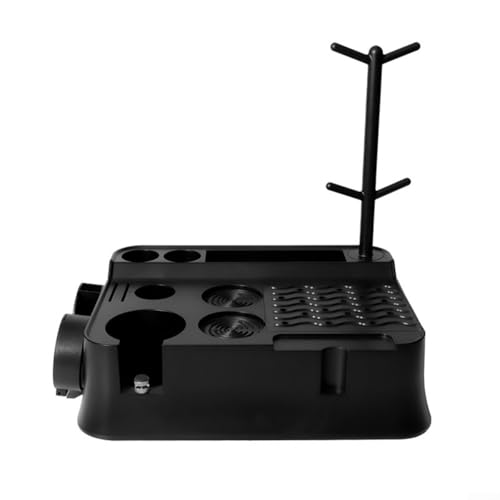 Effizienter Espresso-Werkzeug-Organizer mit Klopfbox für die Kaffeezubereitung (schwarz) von Niceminiwall