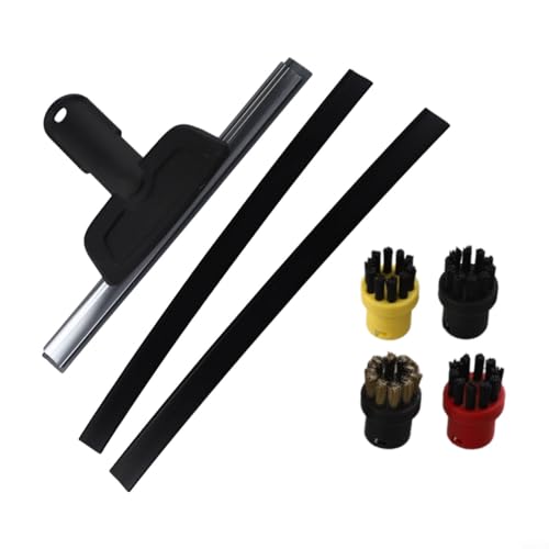 Für Kärcher Dampfreiniger Zubehör, Kit Fensterreinigungsaufsätze Glasschaberstreifen Rundbürsten, kompatibel mit SC1 SC2 SC3 SC4 SC5 Easy-Fix Serie von Niceminiwall