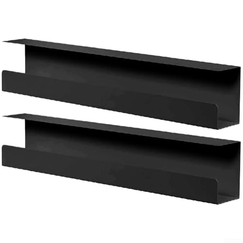 Kabel-Management-Metallwanne, 43,2 cm Größe für effiziente Organisation von Kabeln, 2 Stück für verschiedene Anwendungen (schwarz) von Niceminiwall