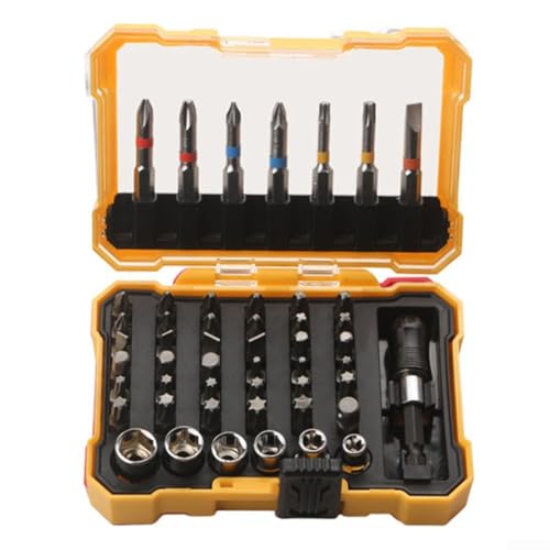 Magnetisches Schraubendreher-Bit-Set, 38 oder 50 Stück, verschiedene Größen, 6, 3 mm, Sechskant-Bits für Reparaturanwendungen zu Hause, mit sicherem Griff, um zu verhindern, dass Bit herunterfällt und von Niceminiwall