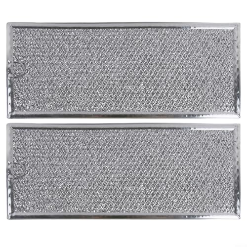 Mikrowellen-Effizienz-Boost, 2-teiliges Aluminiumgitter-Filter-Set, Modell W10208631 für GE-Öfen von Niceminiwall