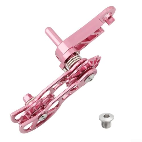 Mountainbike-Kettenführung mit leichtem Legierungsdesign, 11T Antidrop Rad für reibungslosen Betrieb (Rosa) von Niceminiwall