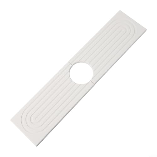 Natürliche Kieselgur-Spülbeckenmatte, Wasserhahn-Wasserfänger, saugfähige Abtropfschale, Theken-Organizer, für Küche, Badezimmer, 45 x 10 cm (weiß) von Niceminiwall