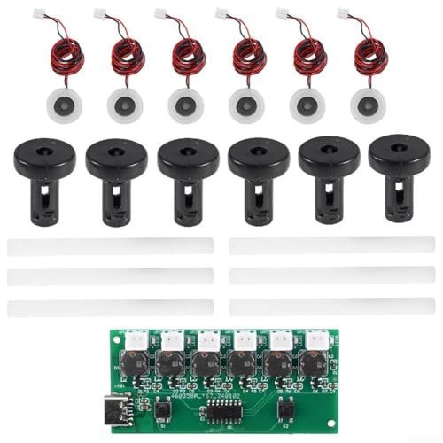 Niceminiwall 1 x Luftbefeuchter-Modul-Set, Vernebler, Steuerplatine, Nebel-Treiberplatine, 6 Düsen von Niceminiwall