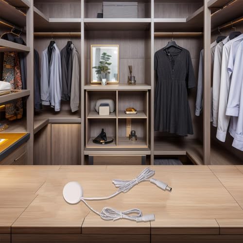 Niceminiwall 12 V-24 V Trennwand-Touch-Sensor-Schalter mit Handfegersteuerung und verstellbarem Dimmer für Schrank, Kleiderschrank, Schrank, funktioniert durch Holz, Glas, Kunststoff (weißer DC-Kopf) Niceminiwall 12 V-24 V Trennwand-Touch-Sensor-Schalter mit Handfegersteuerung und verstellbarem Dimmer für Schrank, Kleiderschrank, Schrank, funktioniert durch Holz, Glas, Kunststoff (weißer DC-Kopf) von Niceminiwall