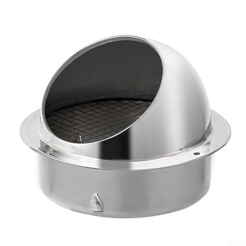 Niceminiwall 304 Edelstahl Wand Lüftungsgitter Runde Ablufthaube Wetterfeste Kappe mit Schirm für Dach oder Wandhalterung Küche Abluftventilator und Luft (B) von Niceminiwall
