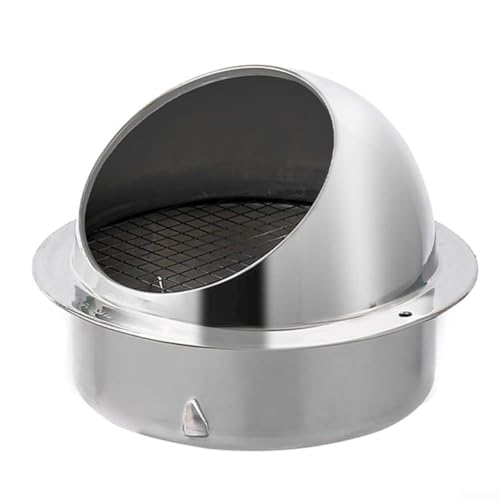 Niceminiwall 304 Edelstahl Wand Lüftungsgitter Runde Ablufthaube Wetterfeste Kappe mit Schirm für Dach oder Wandhalterung Küche Abluftventilator und Luft (D) von Niceminiwall