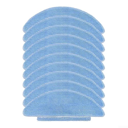 Niceminiwall 4/10 Stück Wischtücher für Zaco A10 Pro Staubsauger – Staubsauger-Ersatz-Pads – Mikrofaser-Wischmopp-Pads wiederverwendbare Wischtücher waschbar (10 Stück) von Niceminiwall