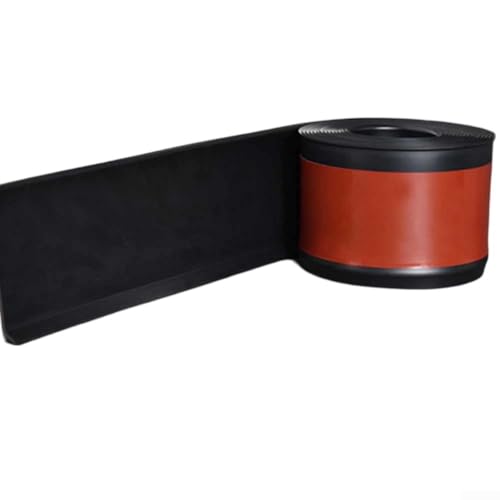 Niceminiwall 4 m Weich-PVC-Sockelleiste, wasserdichte Kunststoff-Sockelleiste, 8 cm Höhe, selbstklebend, Installation, Heimwerker, Bauteile, Dunkelbraun, Grau, Gelb (schwarz) von Niceminiwall