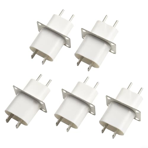 Niceminiwall 4-poliges Mikrowellen-Magnetron-Steckdosen-Konverter-Set, langlebiger Kunststoff-Filament-Stromanschluss für zuverlässige elektrische Verbindung, kompatibel mit /(5 Stück) von Niceminiwall
