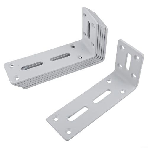 Niceminiwall 90 Grad rechtwinklige Halterung aus Edelstahl, Eckplattenstütze, strapazierfähig, verstellbare Regalhalterungen für Heimwerker und Hardware (60 x 120 mm) von Niceminiwall
