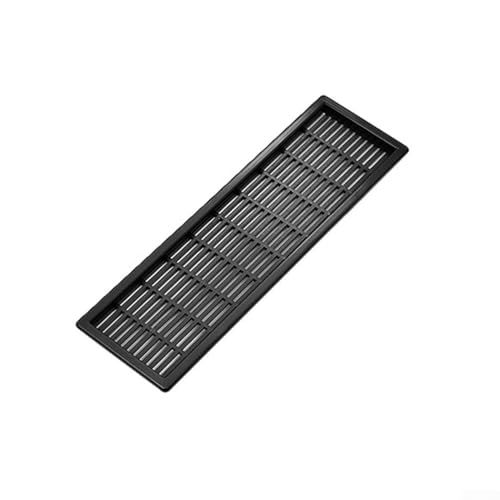 Niceminiwall ABS Lüftungsgitter Abdeckung 220x59mm Lüftungsgitter für Küche Schlafzimmer Badezimmer Büro Lager, Silber Louvred Design für Heimwerkerheizung von Niceminiwall
