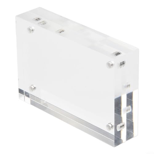 Niceminiwall Acryl-Bilderrahmen, freistehender Präsentationsständer, transparenter Doppel-Panel, magnetischer Fotohalter für Zuhause, Büro, Desktop-Dekoration (10 x 15 cm) von Niceminiwall