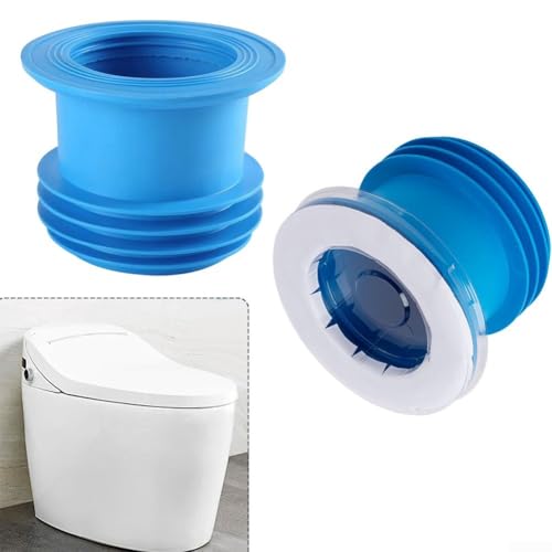 Niceminiwall Auslaufsichere WC-Flanschring-Gummidichtung für 100–110 mm PVC-Rohre, Bodenauslassdichtung, passend für integrierte, geteilte, intelligente Toiletten, in Blau oder Schwarz (C) von Niceminiwall