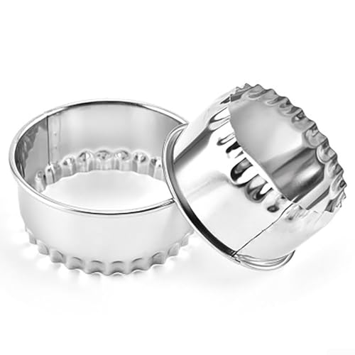 Niceminiwall Ausstechformen aus Edelstahl, 3 Stück, runde Keks- und Kuchenformen zum Backen von Mince Pies, Torten, Keksen und Niceminiwall Ausstechformen aus Edelstahl, 3 Stück, runde Keks- und Kuchenformen zum Backen von Mince Pies, Torten, Keksen und von Niceminiwall