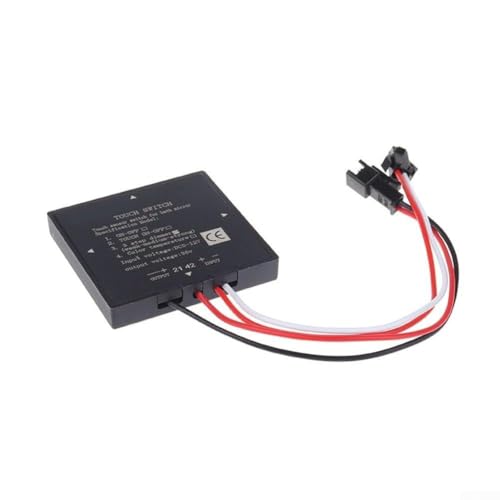 Niceminiwall Badezimmerspiegel-Touch-Sensor-Schalter mit LED-Hintergrundbeleuchtung, stufenloses Dimmen und isolierter Touch-Steuerung, kompatibel mit Glas-, Kunststoff- oder Keramikabdeckungen, DC 12 von Niceminiwall