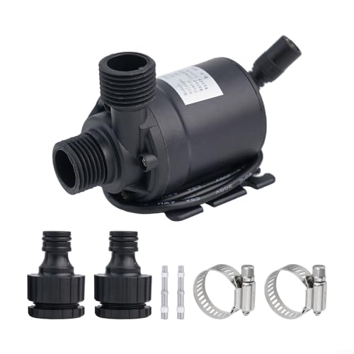 Niceminiwall Bürstenlose Tauchpumpe, Gleichstrom, 12 V, 800 l/h, mit 5,5 m Hebebühne für Solarbrunnen Aquarium Teich Pool Wasserzirkulation, geräuscharm, langlebiges Kunststoffgehäuse für (2#) von Niceminiwall