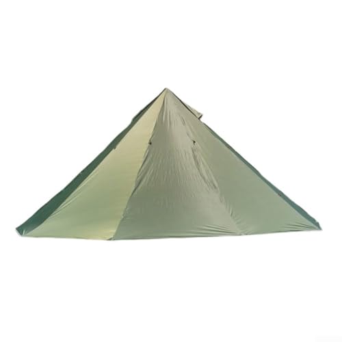 Niceminiwall Camping-Tipi-Zelt, Jurtenzelt mit Sichtschutz, 4 Jahreszeiten, doppellagig, wasserdicht, UV-Schutz, winddicht, Zelte für Outdoor, Camping, Wandern, Jagd, 3–4 Personen (braun) von Niceminiwall