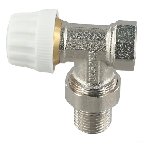 Niceminiwall DN15/DN20 Messing Winkel Thermostatregelventil Körper ohne Kopf M30 x 1,5 mm Gewinde Selbstregulierendes Heizkörper-Durchflussregulierventil für Wohnheizen (DN15) von Niceminiwall