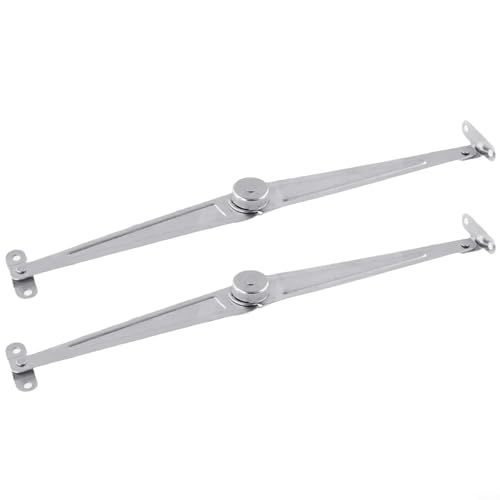 Niceminiwall Deckelstützscharniere, 26 cm, Metall, gerade, für Schranktüren und Klapptische, Scharnierstützen aus Eisen mit Anschlagposition von Niceminiwall