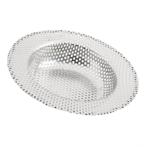 Niceminiwall Edelstahl-Abflusssieb für Küchenspüle, Badewanne oder Dusche, Anti-Verstopfungs-Lochfilter mit feinem Netz, um Lebensmittel, Haare und Schmutz einzufangen (11,3 cm) von Niceminiwall