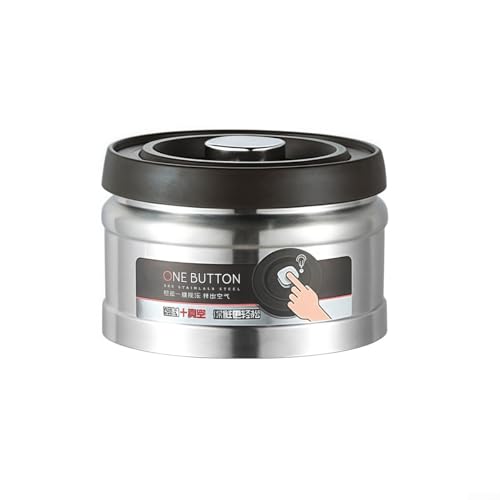 Niceminiwall Edelstahl-Kaffeebohnenbehälter mit Druck-Vakuumversiegelung, Aufbewahrungsdose für Küche, Organisation, Tee-Getreide, Lebensmittelaufbewahrung, 750 ml, 1100 ml, 1600 ml (Silber 750 ml) Niceminiwall Edelstahl-Kaffeebohnenbehälter mit Druck-Vakuumversiegelung, Aufbewahrungsdose für Küche, Organisation, Tee-Getreide, Lebensmittelaufbewahrung, 750 ml, 1100 ml, 1600 ml (Silber 750 ml) von Niceminiwall