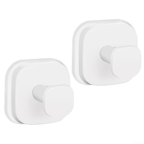 Niceminiwall Edelstahl-Saugnapfhaken für Bad und Küche, kein Bohren oder Kleber erforderlich, für glatte Oberflächen wie Fliesen (weiß) von Niceminiwall