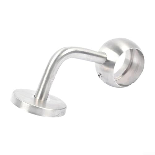 Niceminiwall Edelstahl-Stützhalterungen, Wandhalterung, Rundrohrhalterung, 90-Grad-Handlaufstütze für Kleiderschrank, Treppe, 38 mm, 42 mm, 50 mm (50 mm) von Niceminiwall