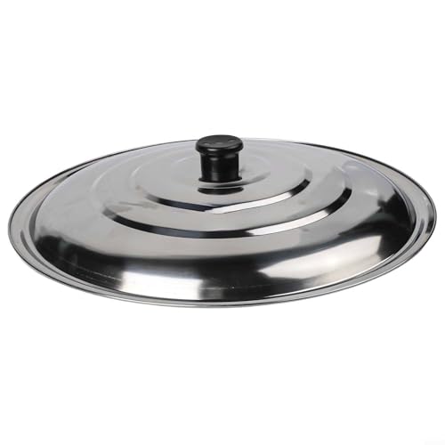 Niceminiwall Edelstahl-Topfdeckel für Töpfe, Suppentöpfe, Bratpfannen und Woks, spülmaschinenfeste Pfannenabdeckung mit schwarzem Kunststoffknauf, passend für Kochgeschirr ab 38 cm Niceminiwall Edelstahl-Topfdeckel für Töpfe, Suppentöpfe, Bratpfannen und Woks, spülmaschinenfeste Pfannenabdeckung mit schwarzem Kunststoffknauf, passend für Kochgeschirr ab 38 cm von Niceminiwall