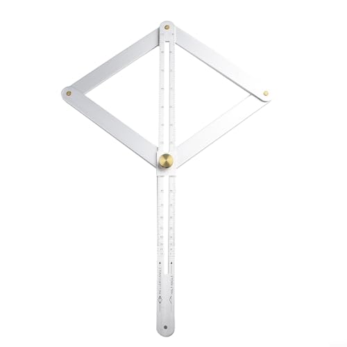 Niceminiwall Edelstahl Winkelmesser Werkzeug mit Gleitlineal und Verriegelungsmechanismus zum Messen und Übertragen von Winkeln in Holzbearbeitung, Fliesen u von Niceminiwall