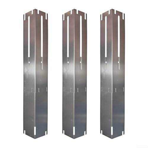 Niceminiwall Einstellbarer Hitzeschild für Gasgrill aus Edelstahl, Ersatzteil zur Optimierung der Wärmeverteilung beim Kochen (3 Stück) von Niceminiwall